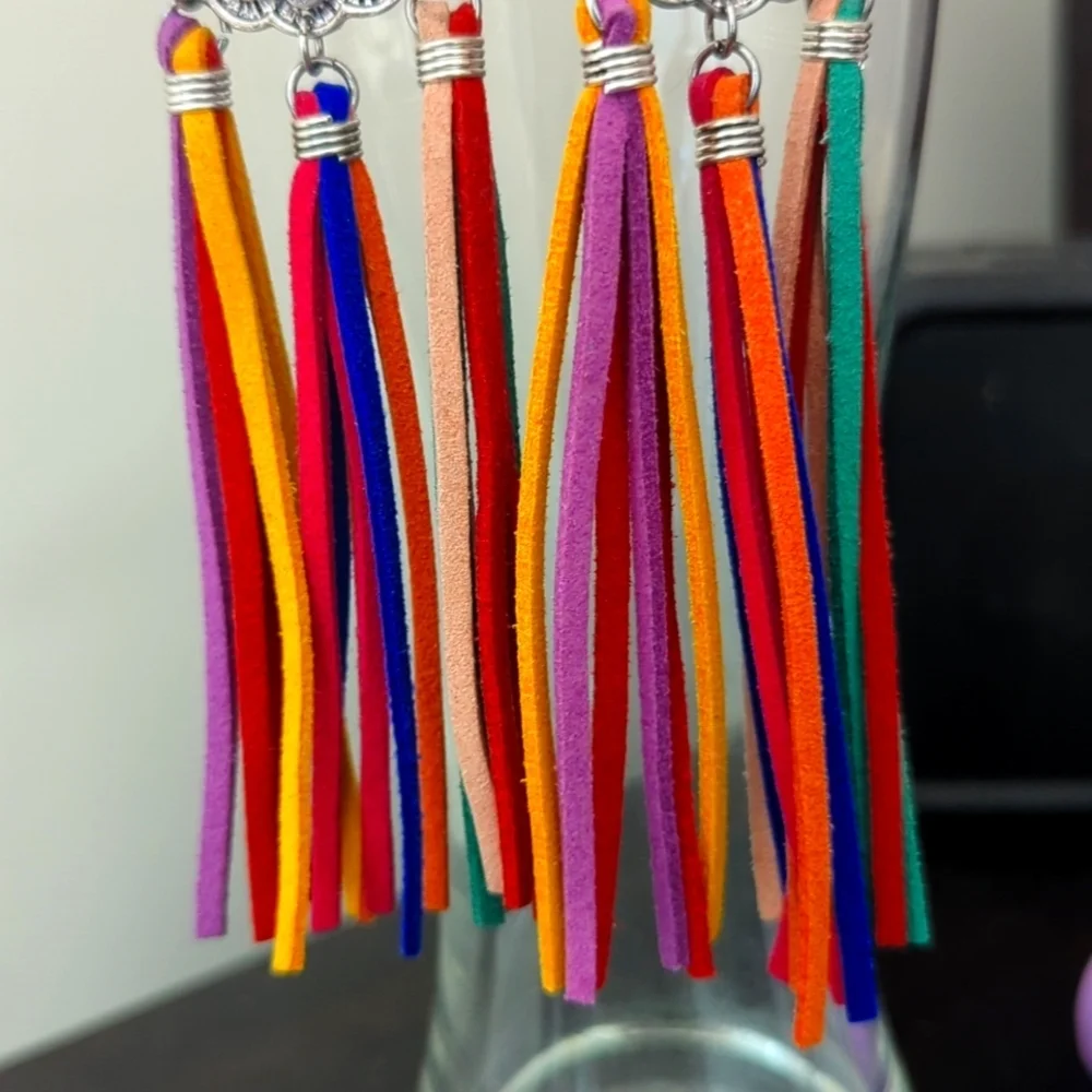 Colorful Western Tassel Earrings